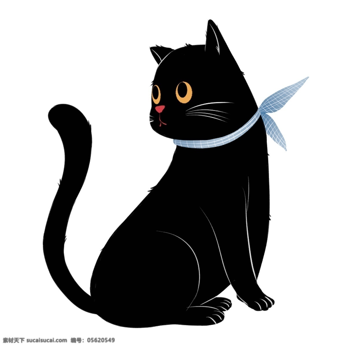 卡通 萌 宠 黑色 小猫 元素 动物 宠物 可爱 透明素材 装饰图案 免抠素材 猫猫