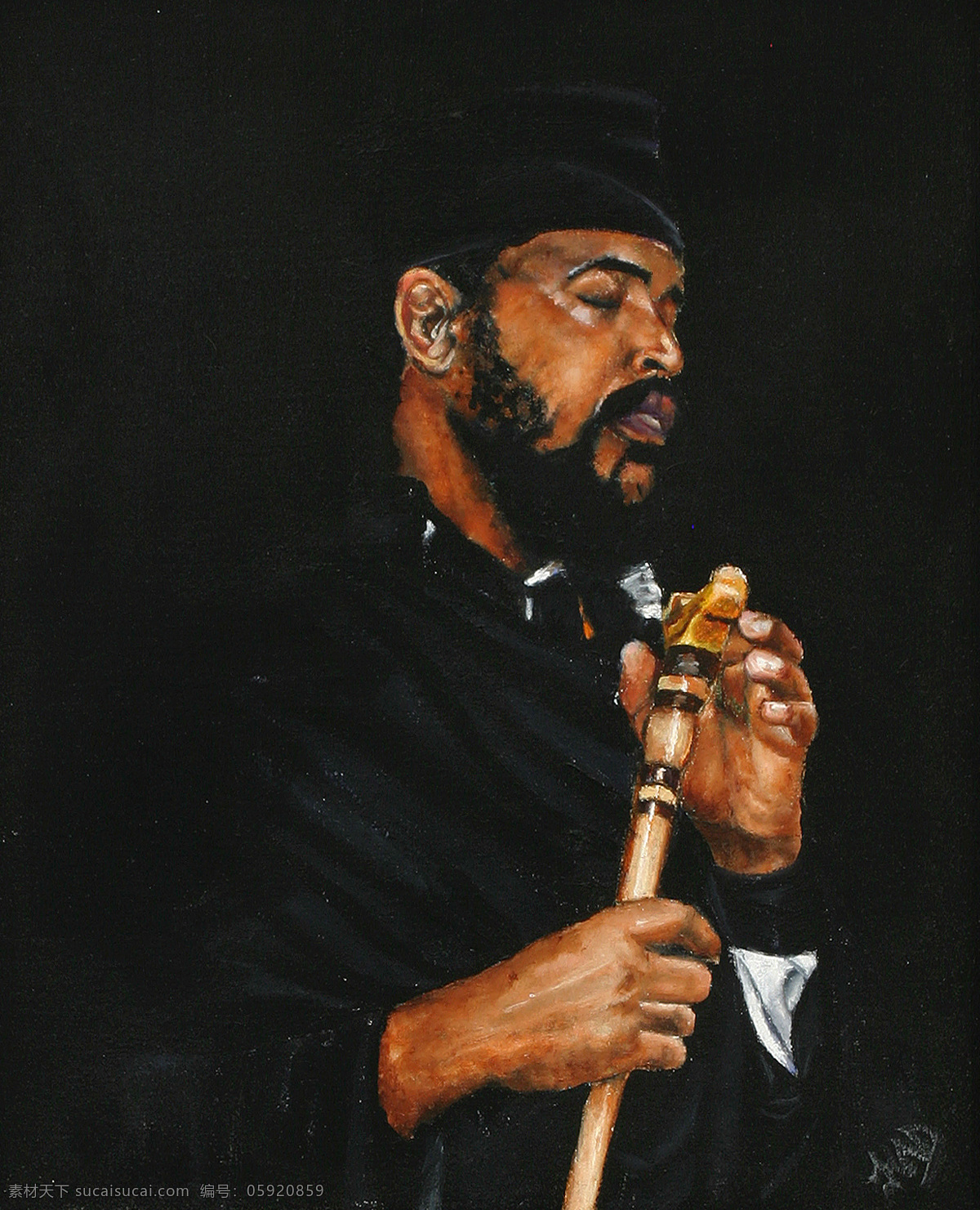 黑人 男性 油画 肖像 人物 油画人物 西方 写生 油画艺术 绘画艺术 装饰画 书画文字 文化艺术