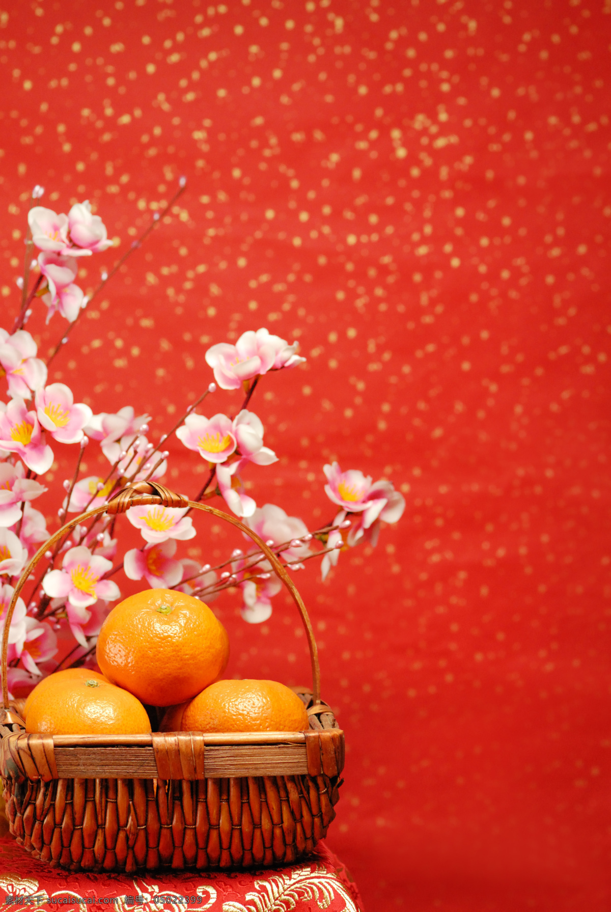 中国红 橘子 中国新年 吉祥如意 新年大吉 新年素材 春节 过年 吉利 财运旺 文化艺术 节日庆祝