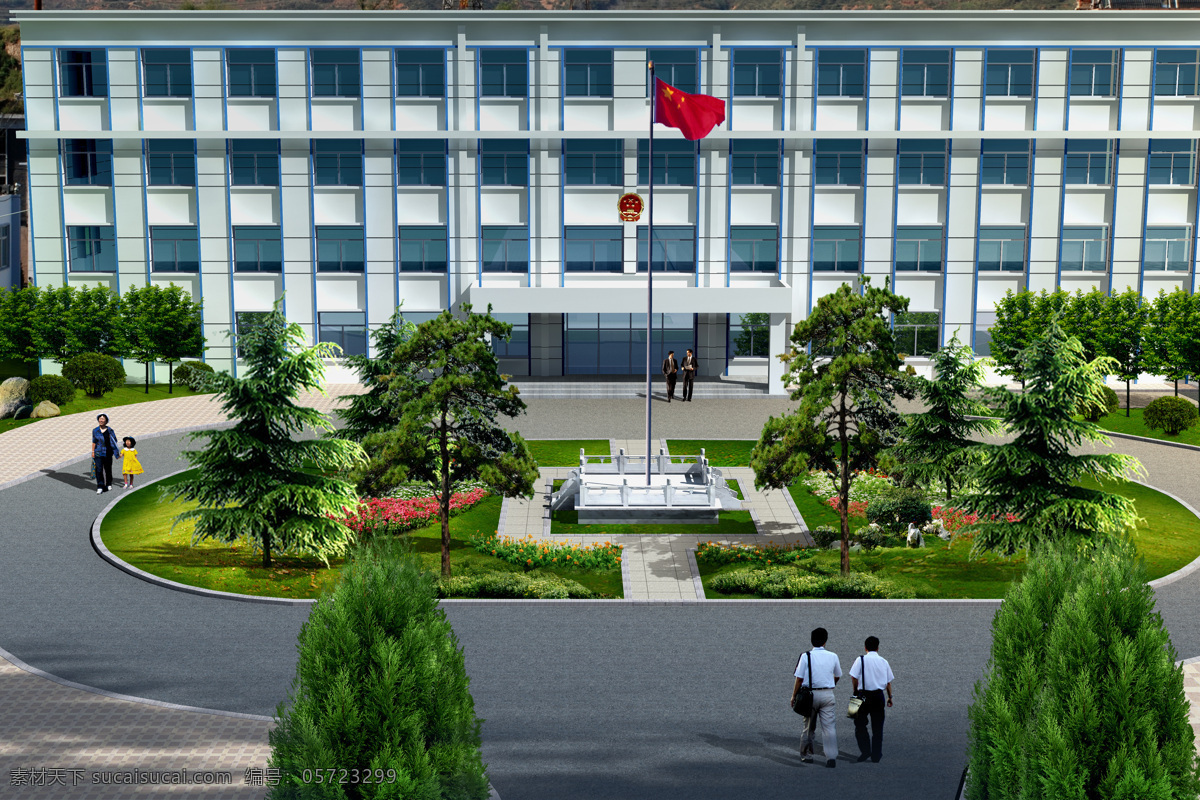 旗 台 鸟瞰图 psd源文件