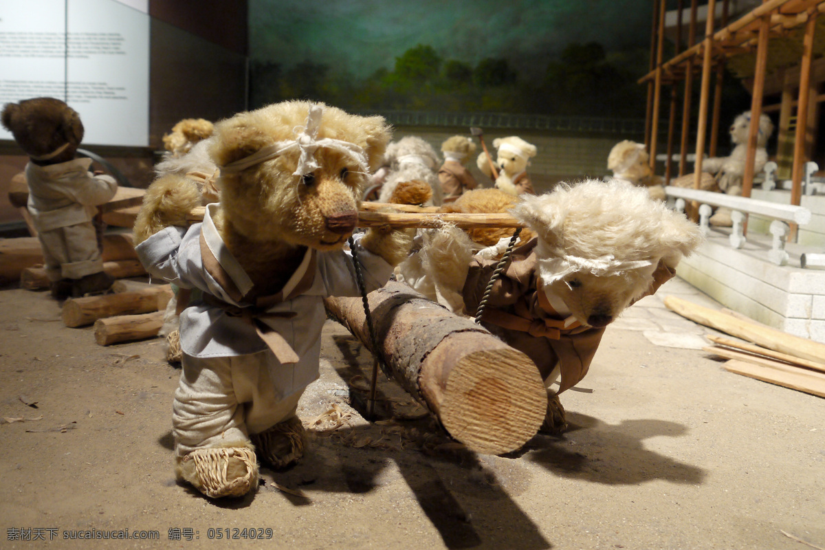 搬运 传统 工人 韩国 建筑 模型 木材 泰迪 熊 泰迪熊 tiddy 玩具 劳力 建造 造屋 文化 娱乐休闲 生活百科