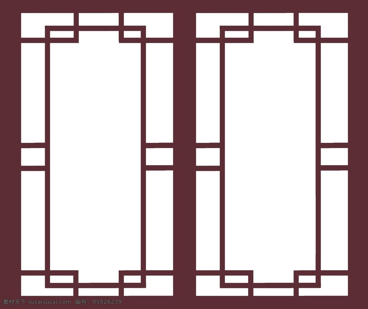 古代窗子 窗格 古典 分层 源文件