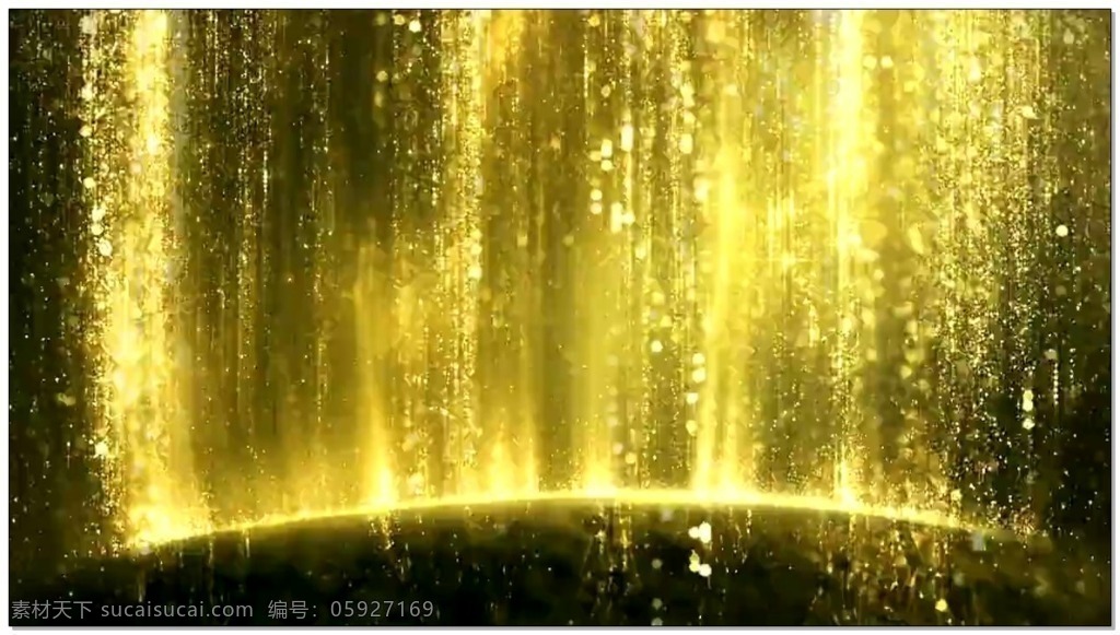 金色 粒子 有音乐 视频 光帘 线条 动态素材 视频动态素材