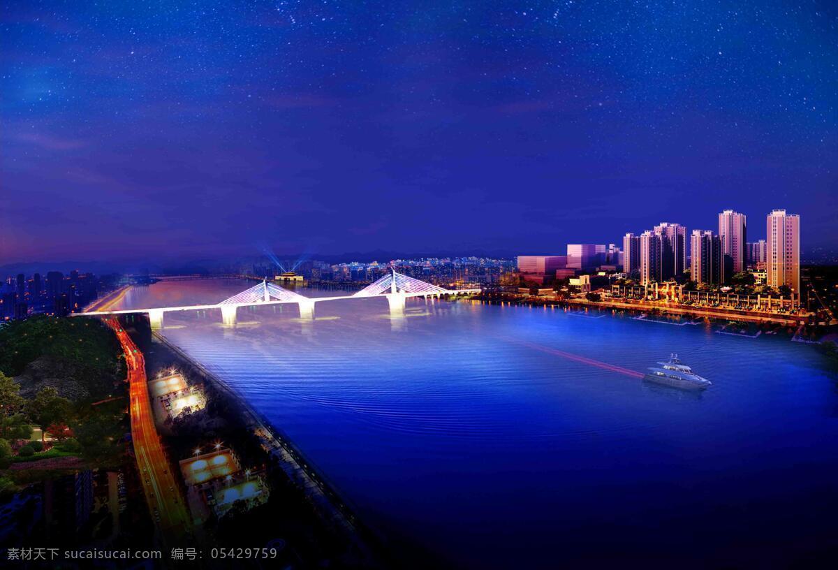 汉江 水景 江景房 桥 自然景观 自然风光