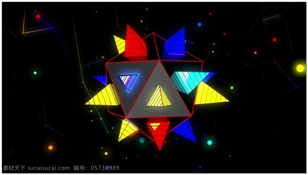 数学 锥体 视频 高清视频素材 视频素材 动态视频素材 三原色 三角形 三菱锥