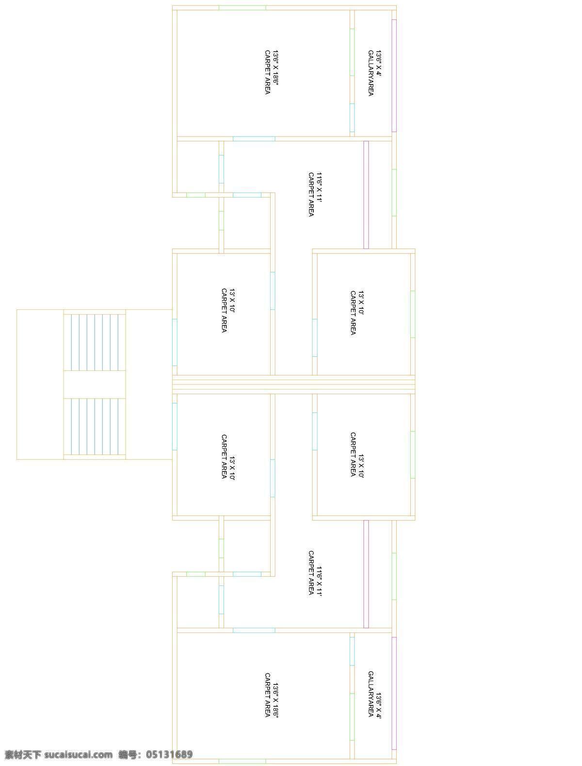 bhk 平面 规划 3免费下载 建筑 家用 3d模型素材 建筑模型