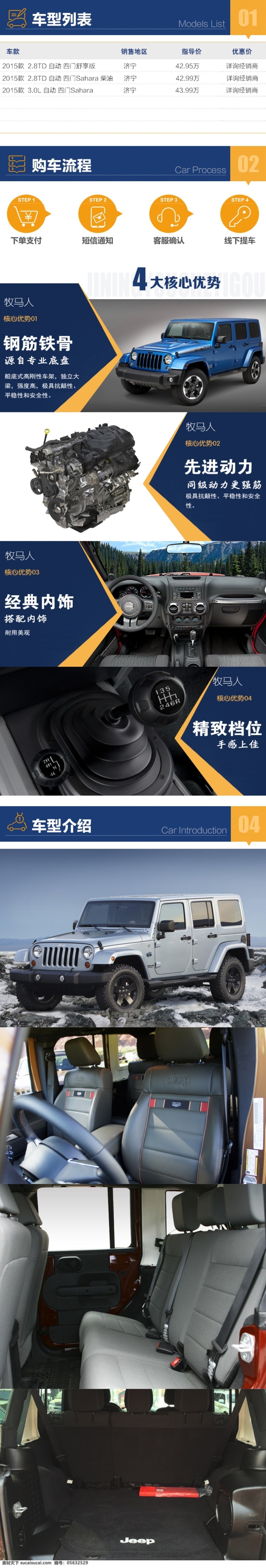 牧马人详情页 淘宝 牧马人 详情页 汽车 淘宝界面设计 淘宝装修模板