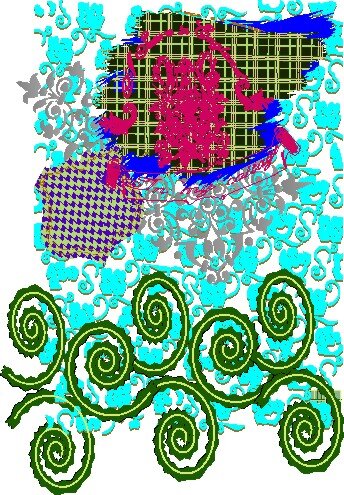 欧美 花纹 矢量cdr 花草图案 底纹背景 矢量素材 设计素材 欧美花纹 装饰图案 矢量图库 青色 天蓝色