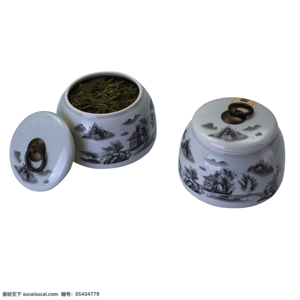 白色 圆弧 创意 茶叶 罐子 元素 立体 光泽 纹理 装饰 闪光 茶叶罐子 山水 绘画 大自然 风景 高光