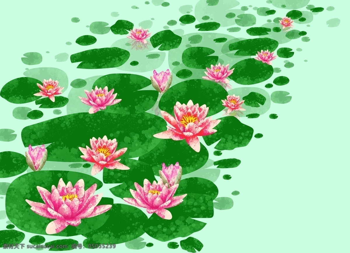 睡莲 荷花 莲叶 艺术玻璃画 背景墙 玄关 隔断 挂画 水中花 卡通风景移门 梦幻风景 电视背景墙 壁画 卡通风景 荷塘 移门 墙贴 无框画 底纹边框 移门图案 绿色