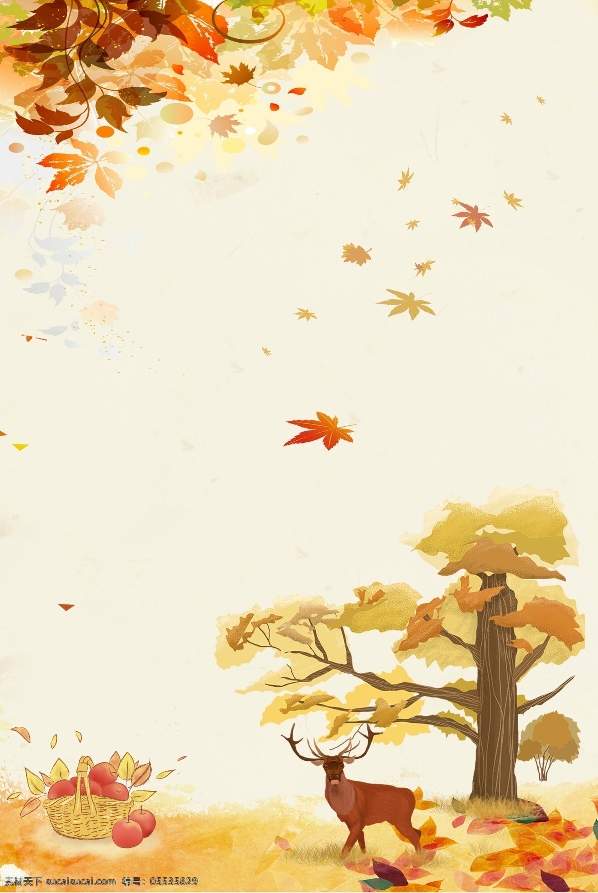彩色 枫叶 植物 秋季 背景 创意 自然 环境 装饰 大树