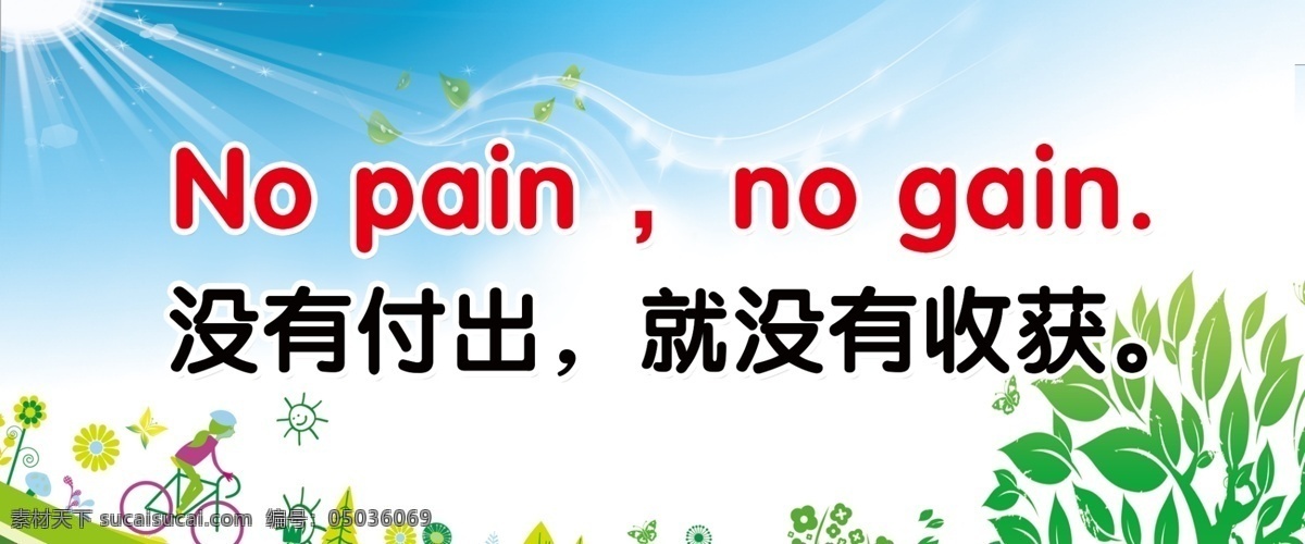 校园文化 卡通 教学 英文 励志 分层