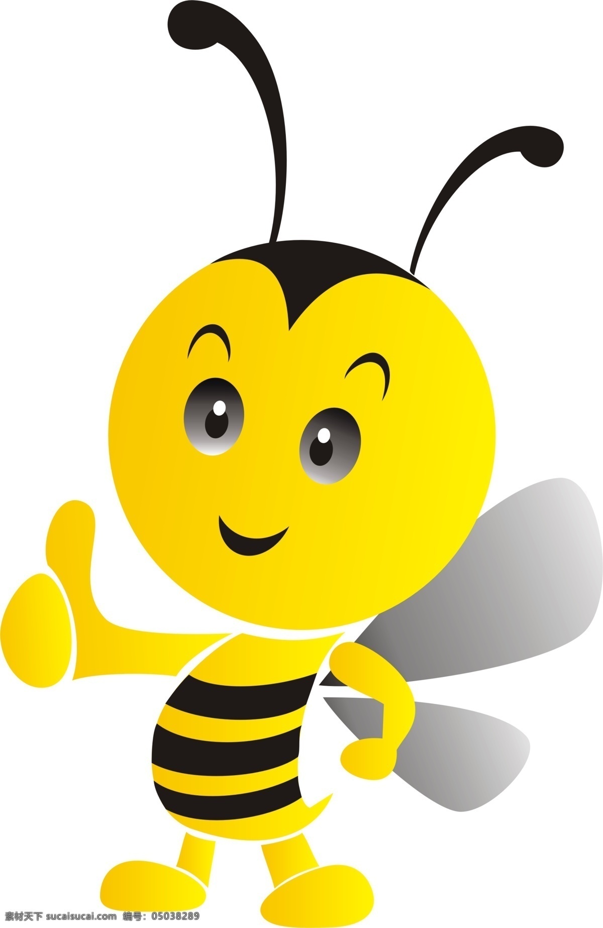 蜜蜂 卡通 标志 吉祥物 psd源文件