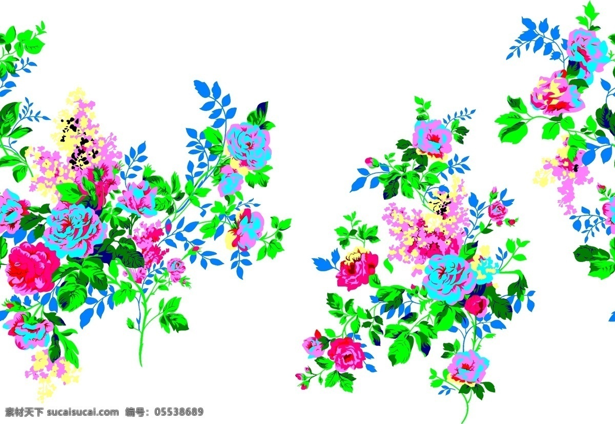 月季 蔷薇 扇面 水墨 中国风 花草 卷草 底纹边框 花边花纹