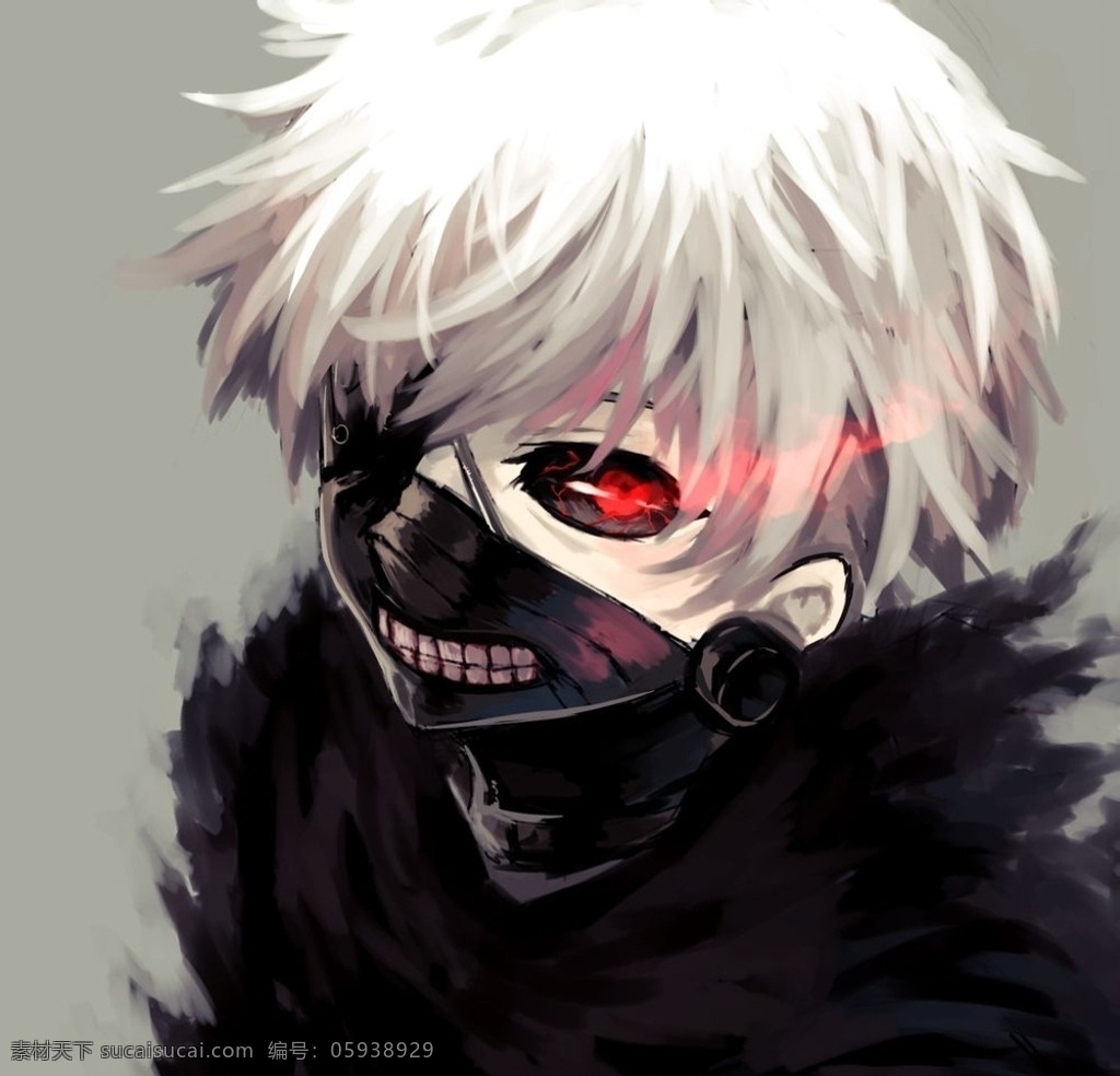 金木 金木研 食尸鬼 喰种 东京食尸鬼 东京喰种 独眼 眼罩 银发 白发 男神 tokyo ghoul tokyoghoul 动漫动画 动漫人物