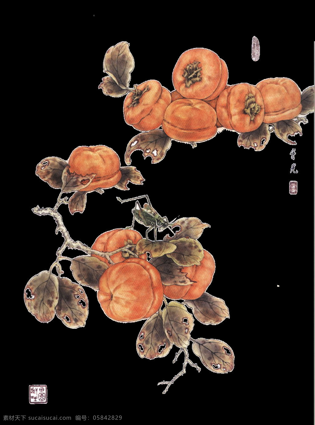 古风 国风 工笔画花 免抠素材 花 装饰画 花草 水墨工笔 国画素材 水墨画花 文化艺术 绘画书法