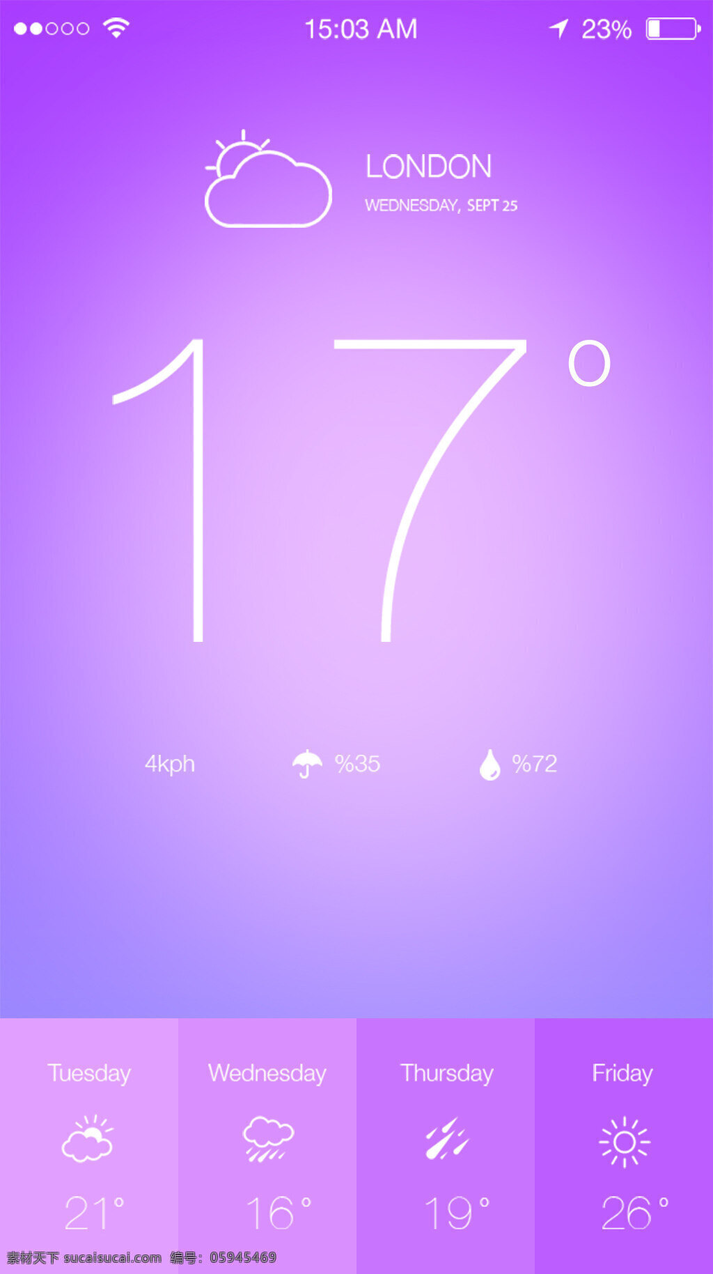 ios7 天气 应用程序 ui界面 界面设计 ui psd素材 手机界面 信息界面 ui设计 app界面 界面 ui主题包 高档界面 ui工具包 扁平化界面 紫色