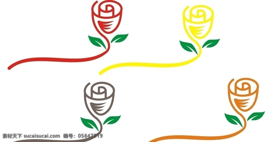 小玫瑰图片 玫瑰 标志 卡通图片 矢量 植物