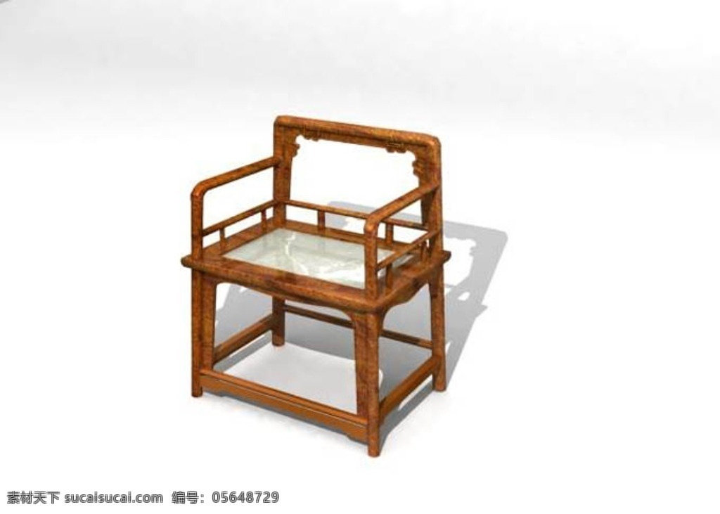矮 靠背 中式 椅子 家具 3d设计 室内模型 max