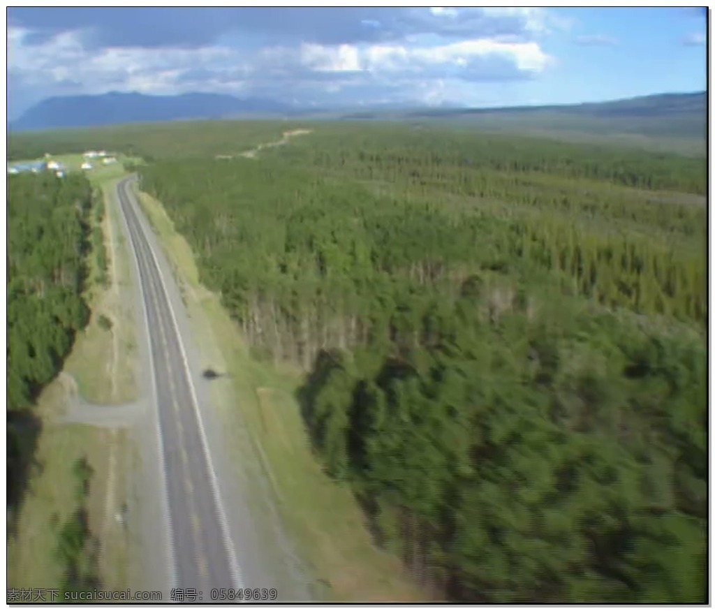 公路视频素材 森林 绿色 蓝天 视频素材 动态视频素材