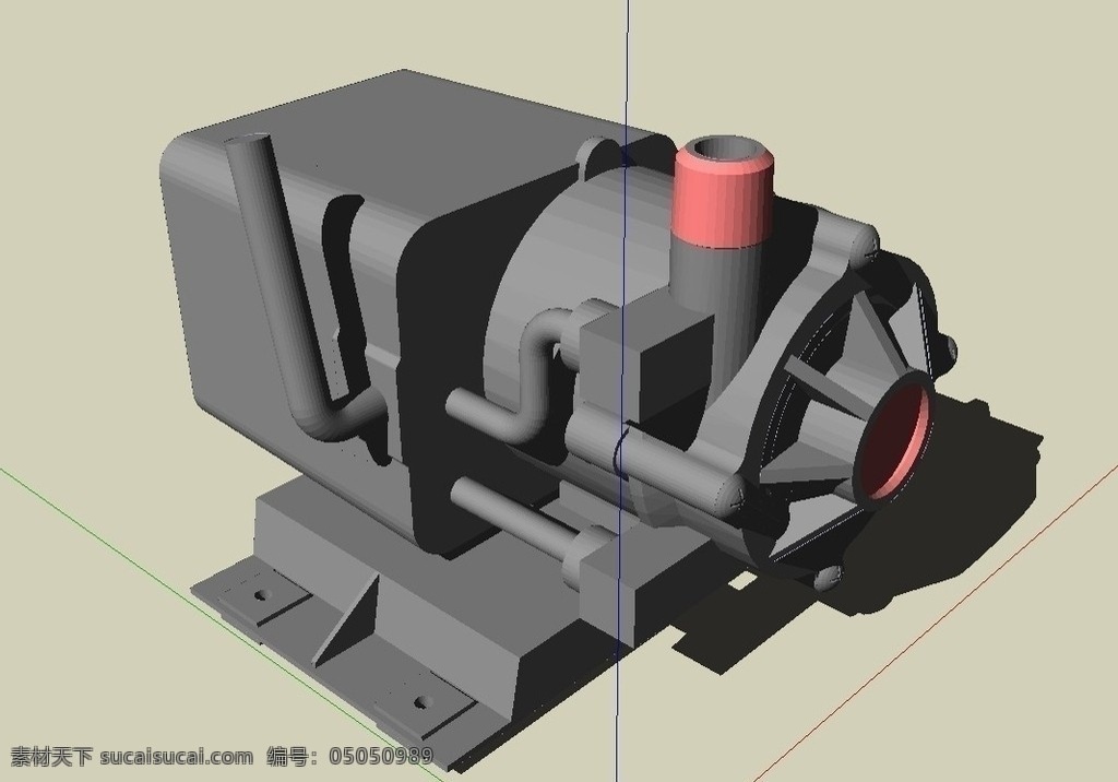 电机模型 汽车 发动机 机械 构造 机械设计 展示模型 3d设计模型 源文件 skp