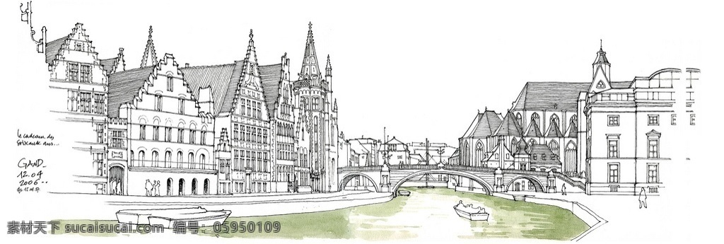 欧式 建筑 城堡 效果图 手绘图 图纸 平面图 建筑施工图 建筑平面图 欧式建筑 建筑效果图