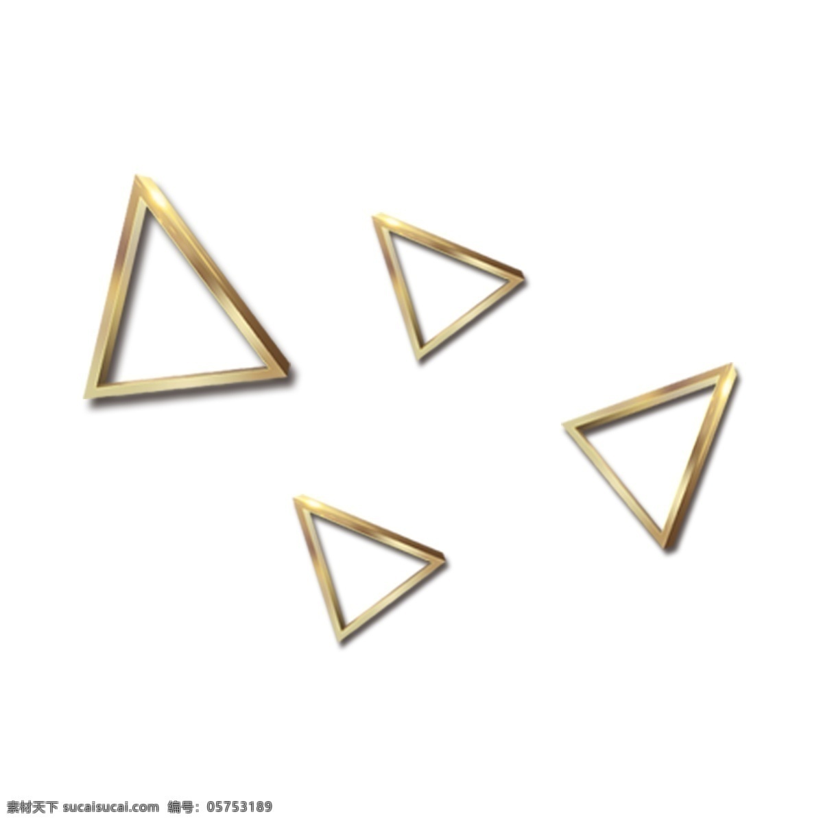 金色 创意 几何 三角形 元素 纹理 光泽 装饰
