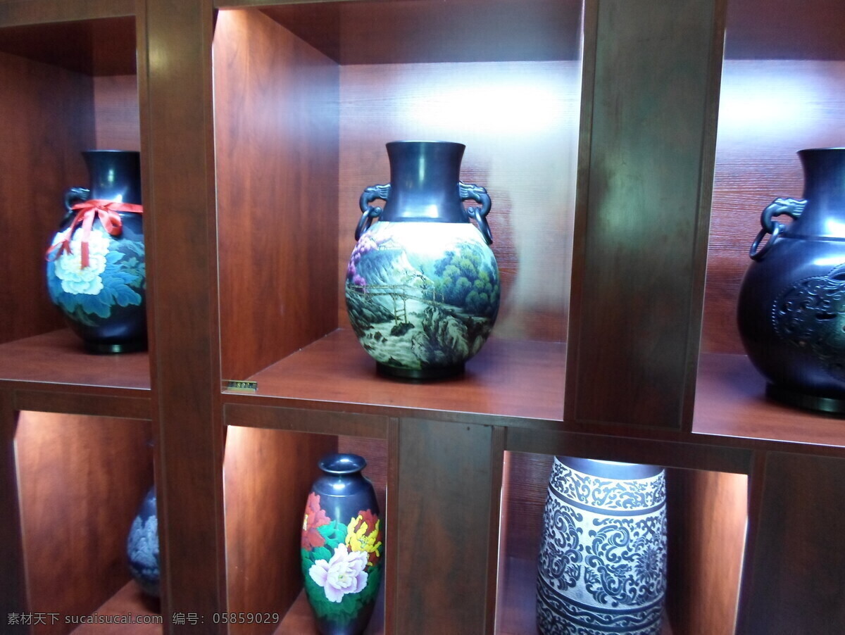 黑陶瓶 黑陶彩瓶 工艺 艺术 陶艺 名品 花瓶 文化艺术