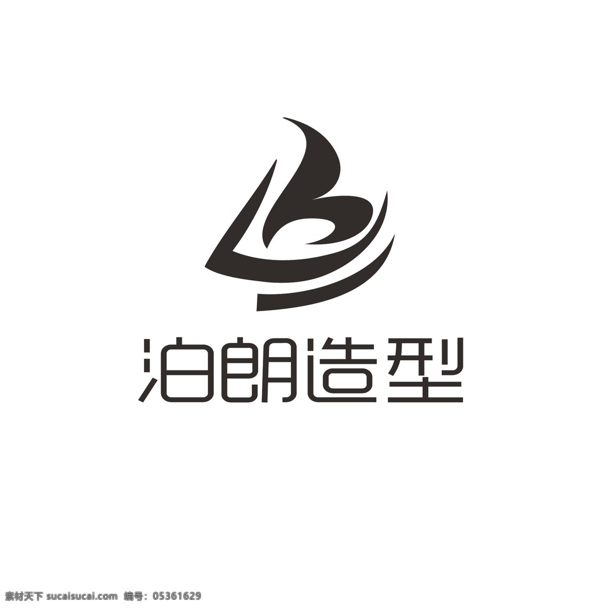 美发造型 logo 美容 美发 简约 头发 火焰 字母lb 热情 火热