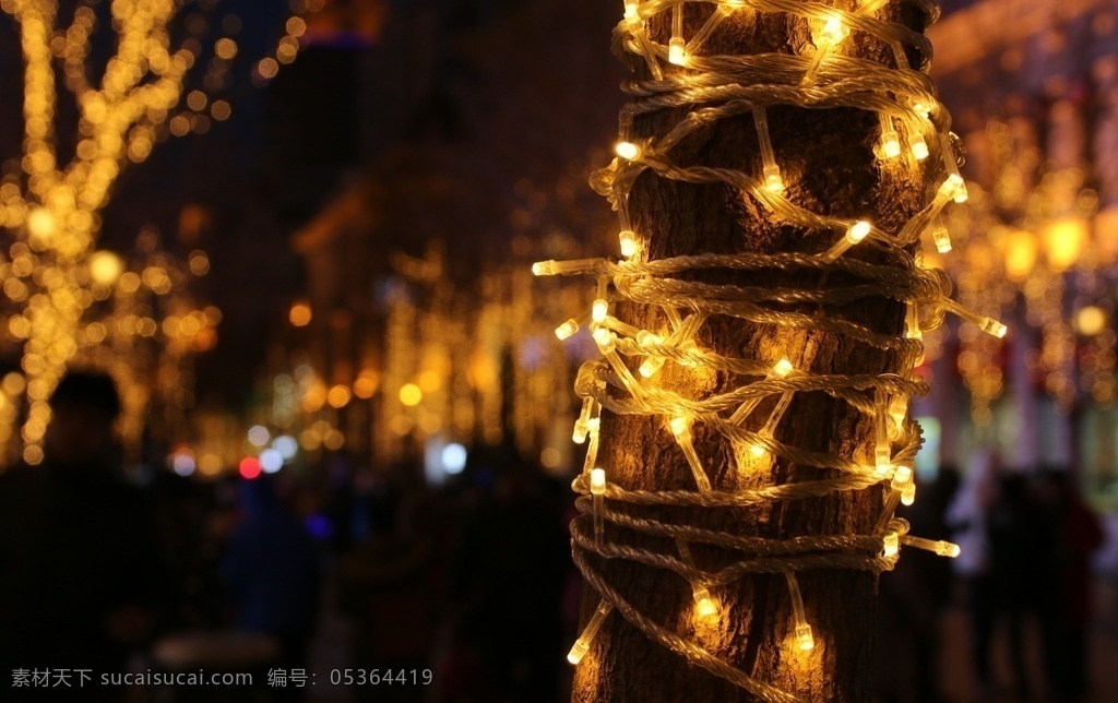 哈尔滨 中央大街 大街一角 小灯 串灯 旅游摄影 国内旅游