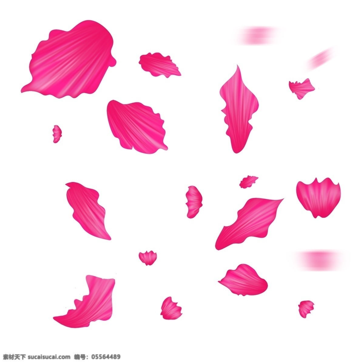 手绘 粉红色 可爱 花瓣 表白告白 装饰 清新简约 情人节 花瓣卡通 创意简约