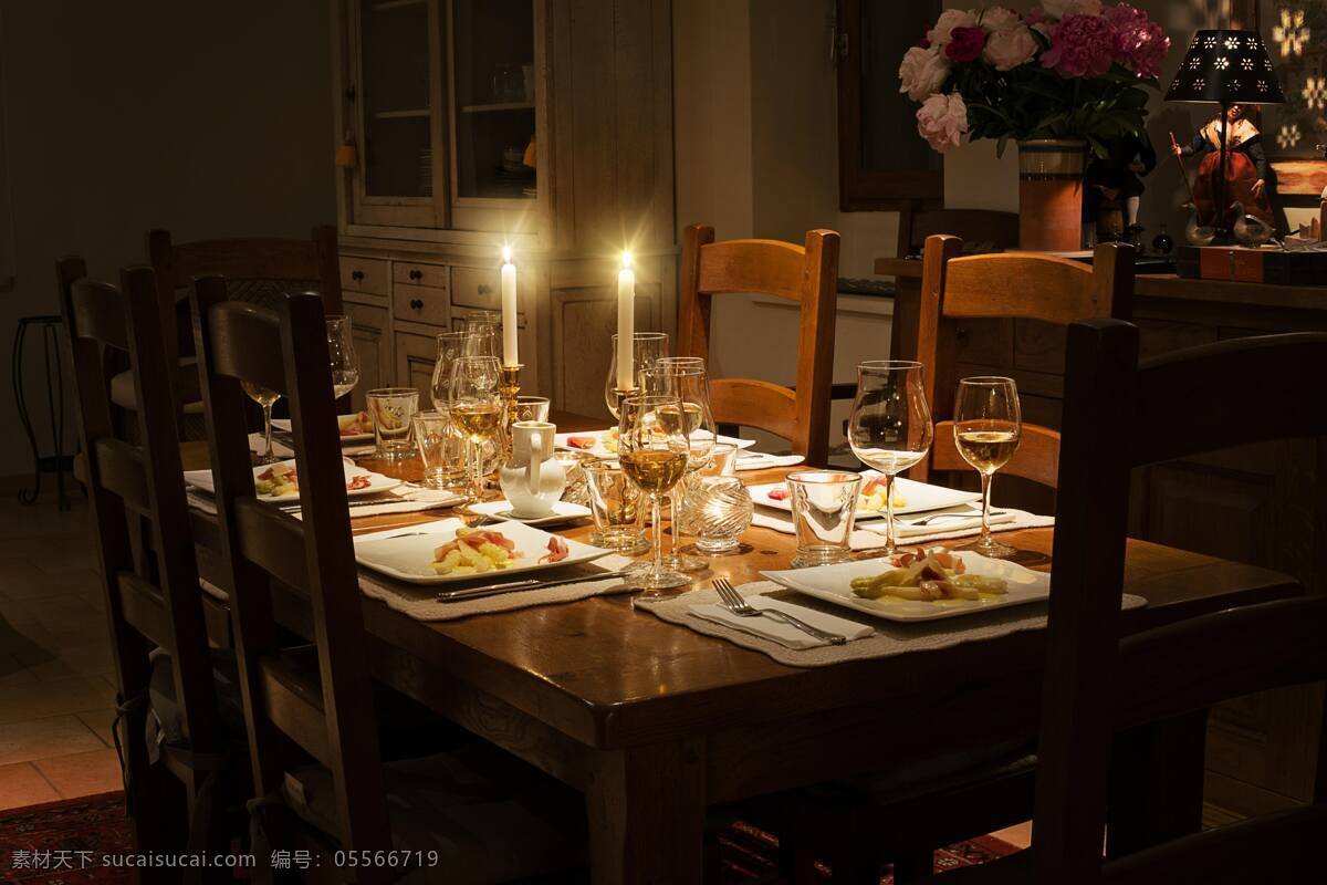 烛光晚餐 晚餐 烛光 餐桌 西餐 美食 夜色 室内 美食天下 餐饮美食 西餐美食