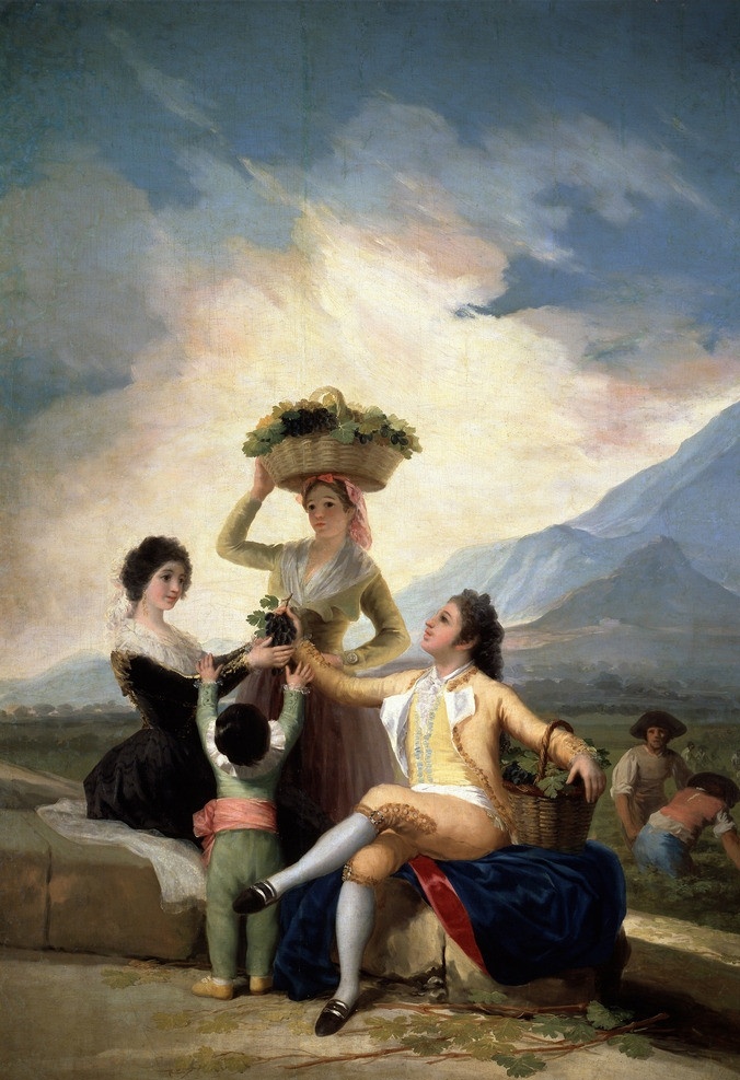 弗朗西斯科 戈雅 作品 丰收 收货葡萄 秋季 体裁艺术 葡萄 收获 普拉多 浪漫主义 西班牙画家 绘画书法 文化艺术