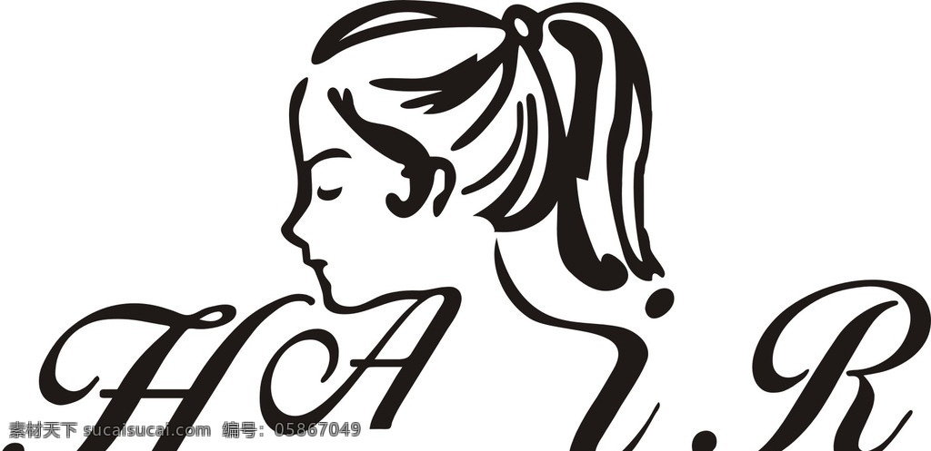 hair 女孩logo logo 女孩 头发