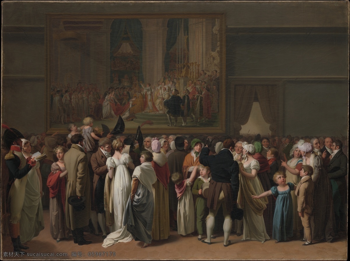 赏 画 绘画书法 交谈 文化艺术 赏画 欣赏 拿破仑 加冕 油画 法国 民众 扮演 惊异 19世纪 家居装饰素材