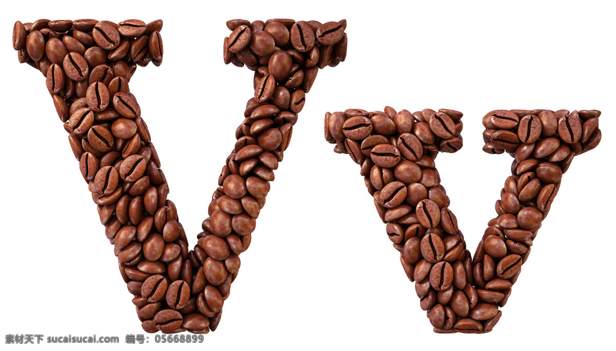 字母v设计 字母 英文 艺术字 字体设计 咖啡豆 餐饮 书画文字 文化艺术 白色