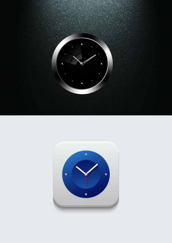 ui 钟表 icon 平面设计 步骤