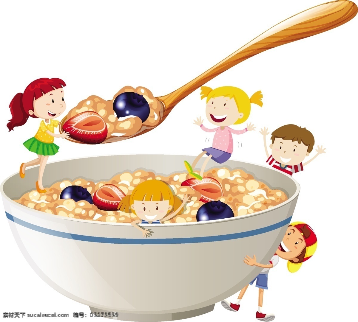 儿童 燕麦 浆果 插图 食物 孩子 学生 艺术 水果 男孩 绘画 碗 燕麦片