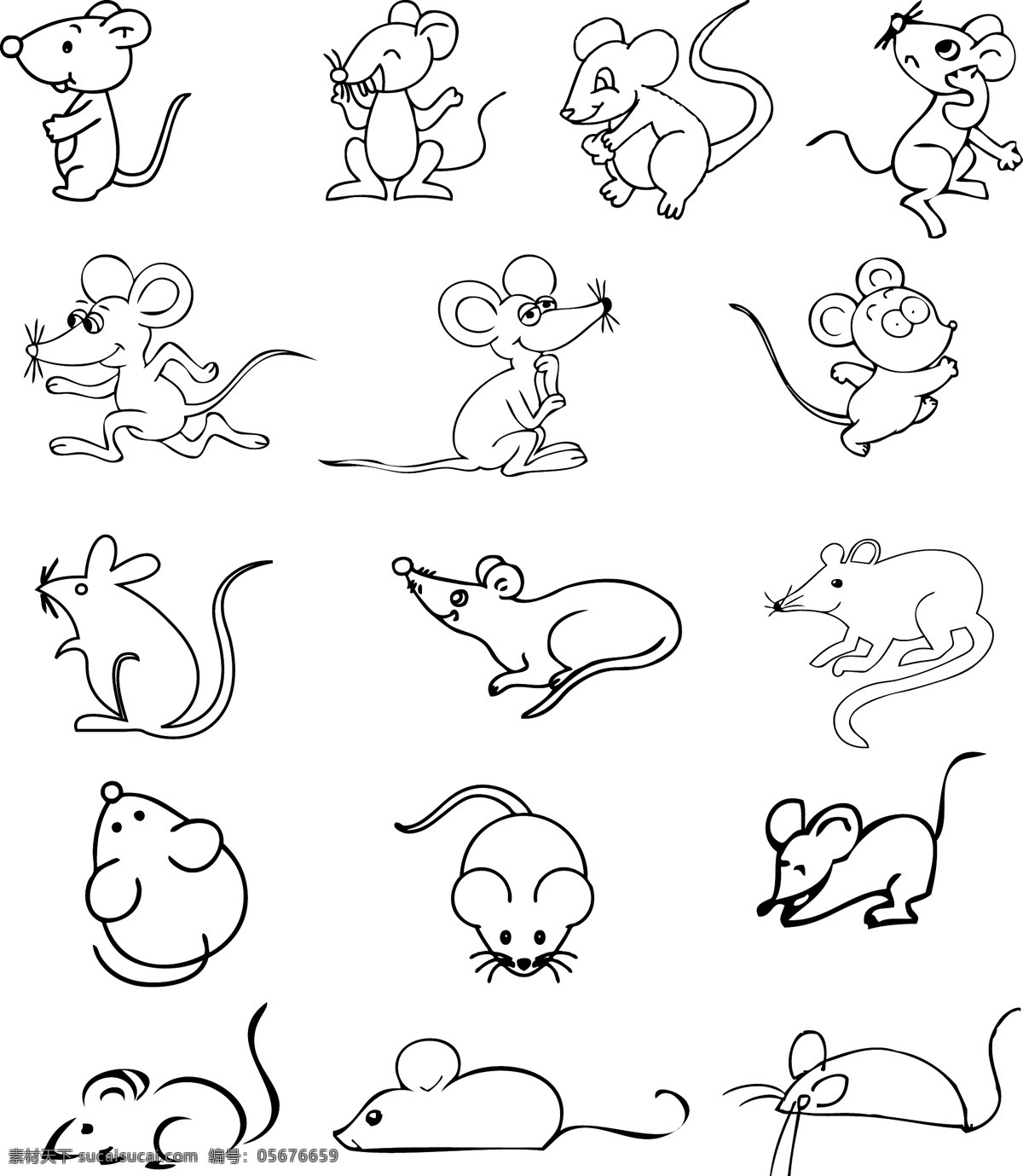 卡通老鼠 老鼠 动物 动画 老鼠矢量图 文化艺术