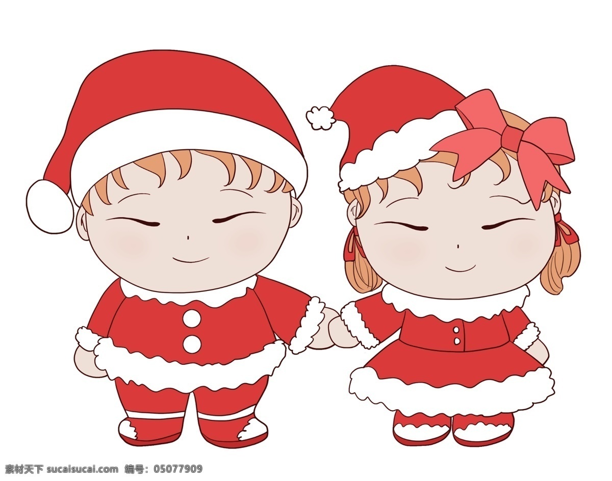 圣诞节 手拉手 唱 圣诞 歌 儿童 唱圣诞歌 可爱儿童 穿 服装 喜庆节日 快乐