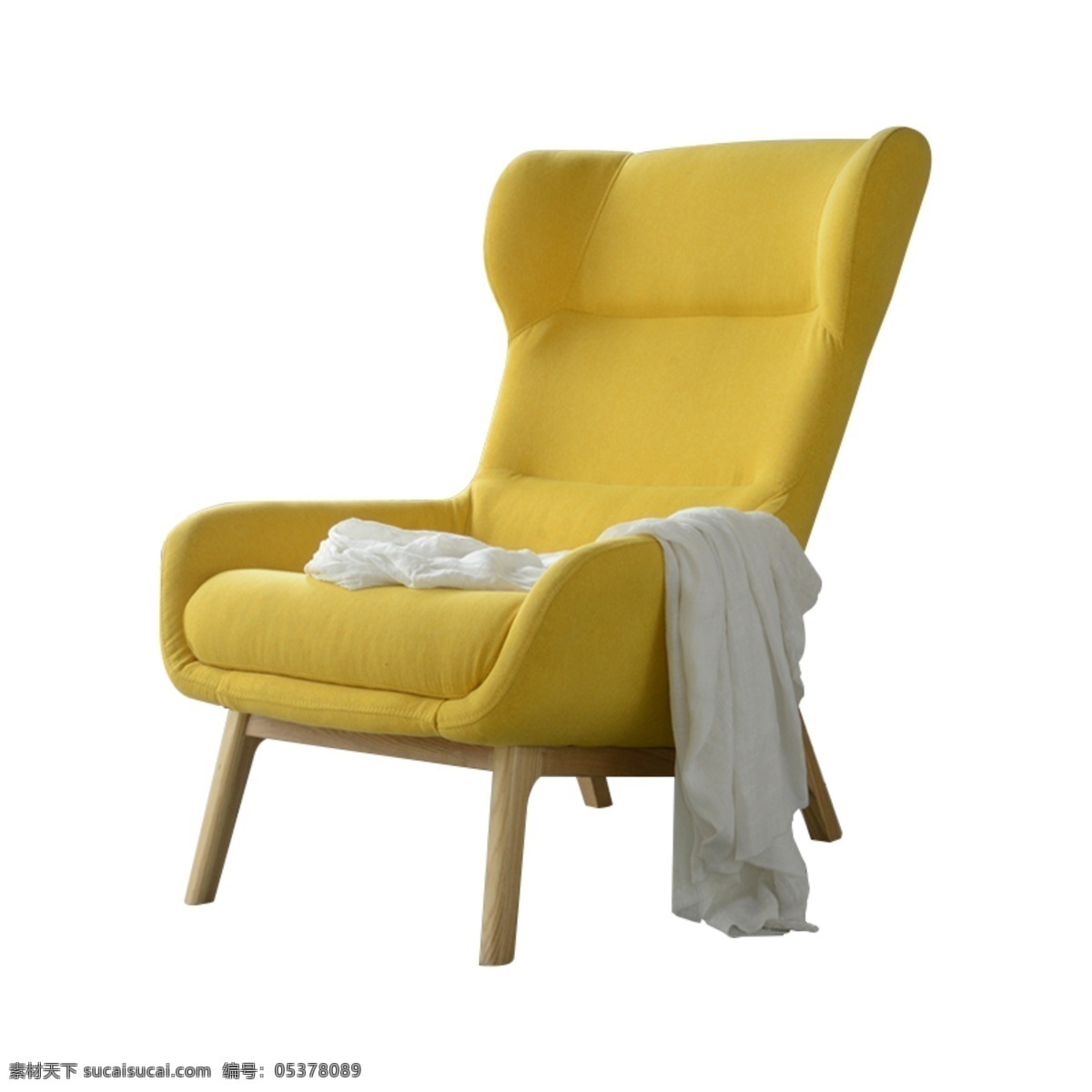 黄色 舒适 柔软 沙发椅子 沙发 椅子 艳丽