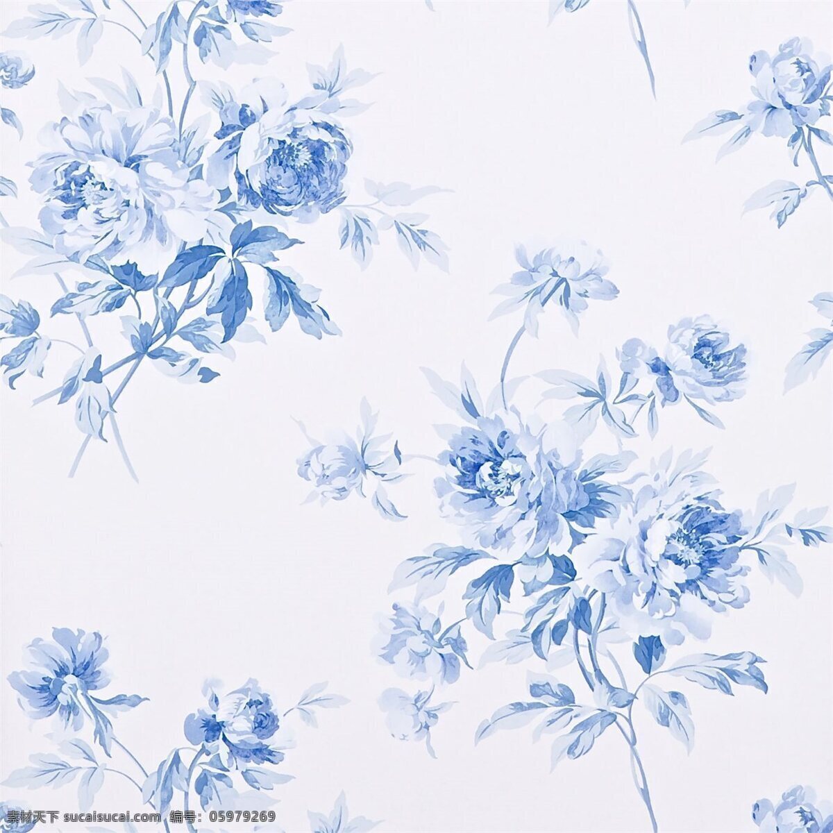 蓝色 花朵 图案 壁纸 中式花纹背景 壁纸素材 无缝壁纸素材 欧式花纹 壁纸图片下载 装饰素材 装饰设计 花纹壁纸 简约壁纸 精美壁纸