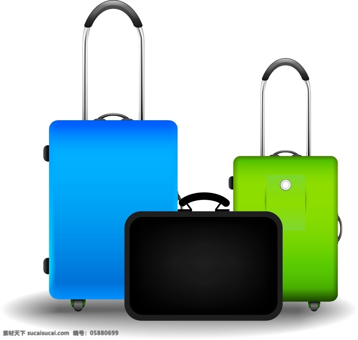 矢量 崭新 简约 行李箱 旅行 透明元素 ai元素 免抠元素