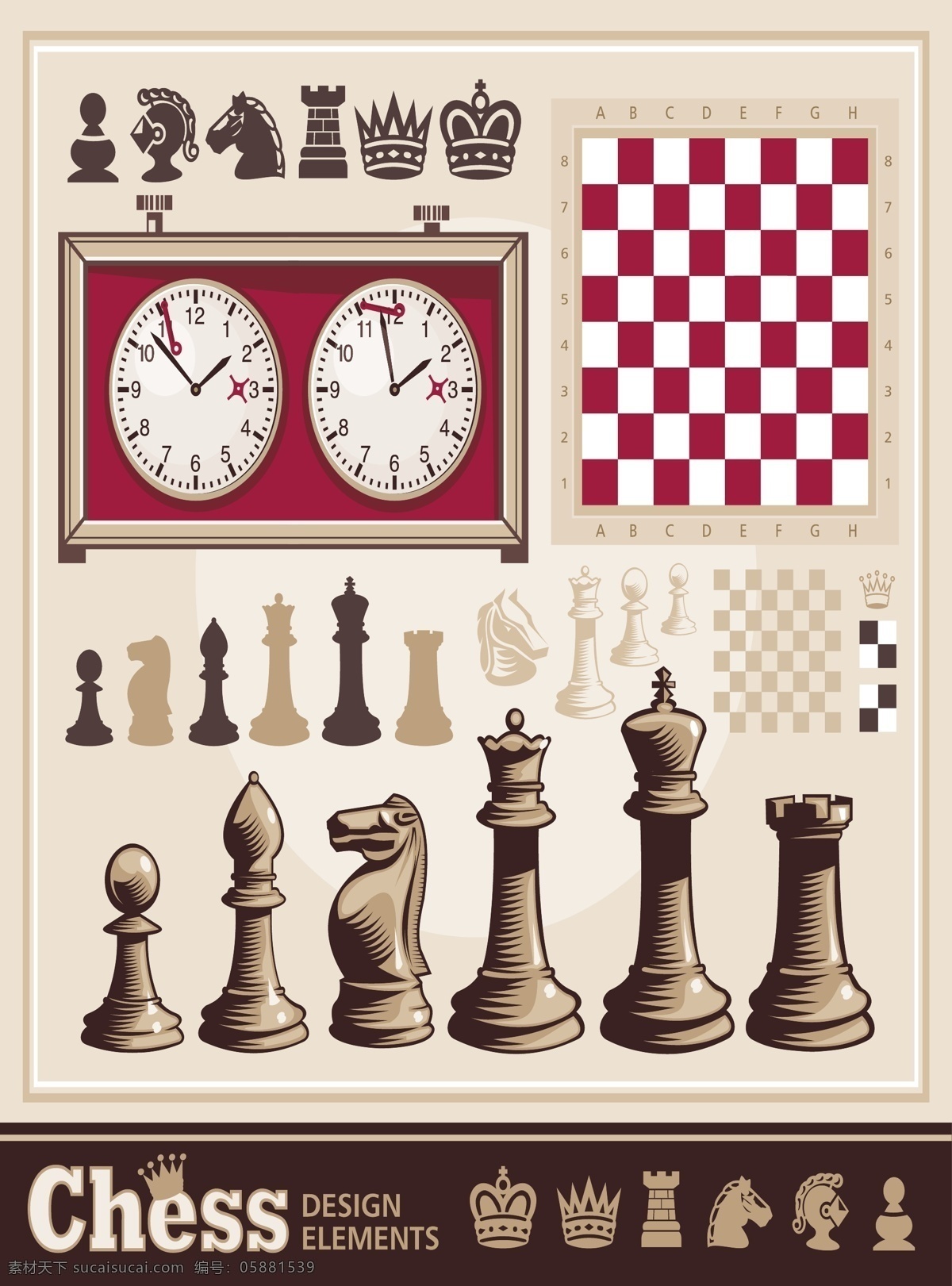 复古 国际象棋 元素 矢量 标签 高清图片 棋盘 图标 比赛计时器 anmin 矢量图 其他矢量图