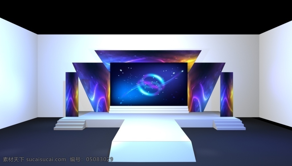 创意 发布会 3d 舞美 效果图 创意发布会 3d舞美 max 黑色