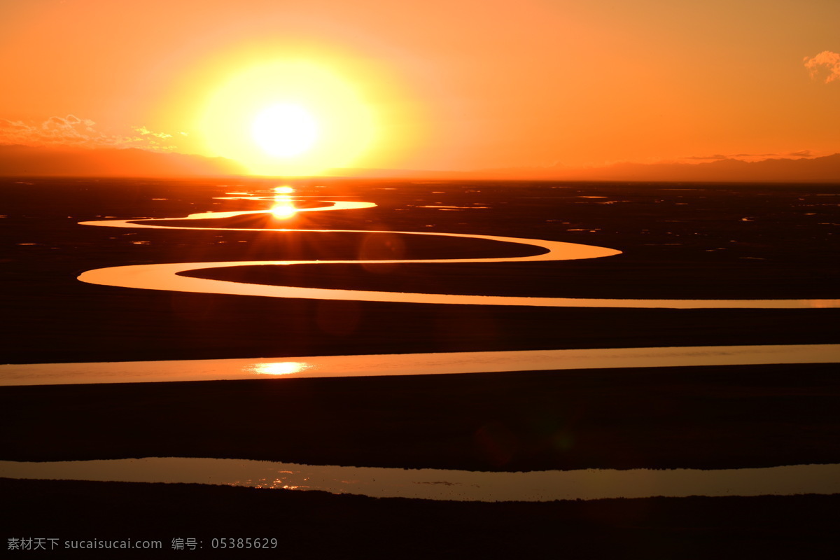 唯美 风景 风光 旅行 自然 新疆 巴音布鲁克 夕阳 落日 日落 黄昏 傍晚 旅游摄影 国内旅游