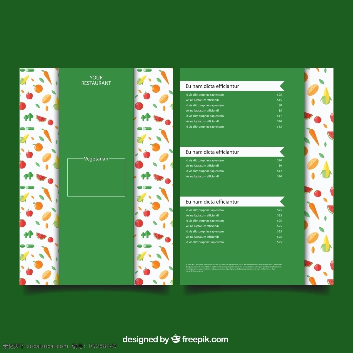 绿色 简约 菜单 模板 菜谱设计 创意菜单 菜单模板 菜单图下载 矢量素材 平面广告 菜单素材 英文菜单 绿色菜单