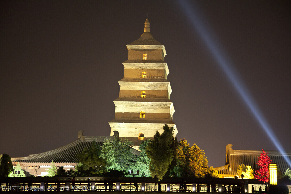 大雁塔 西安大雁塔 旅游摄影 古塔 夜景 国内旅游