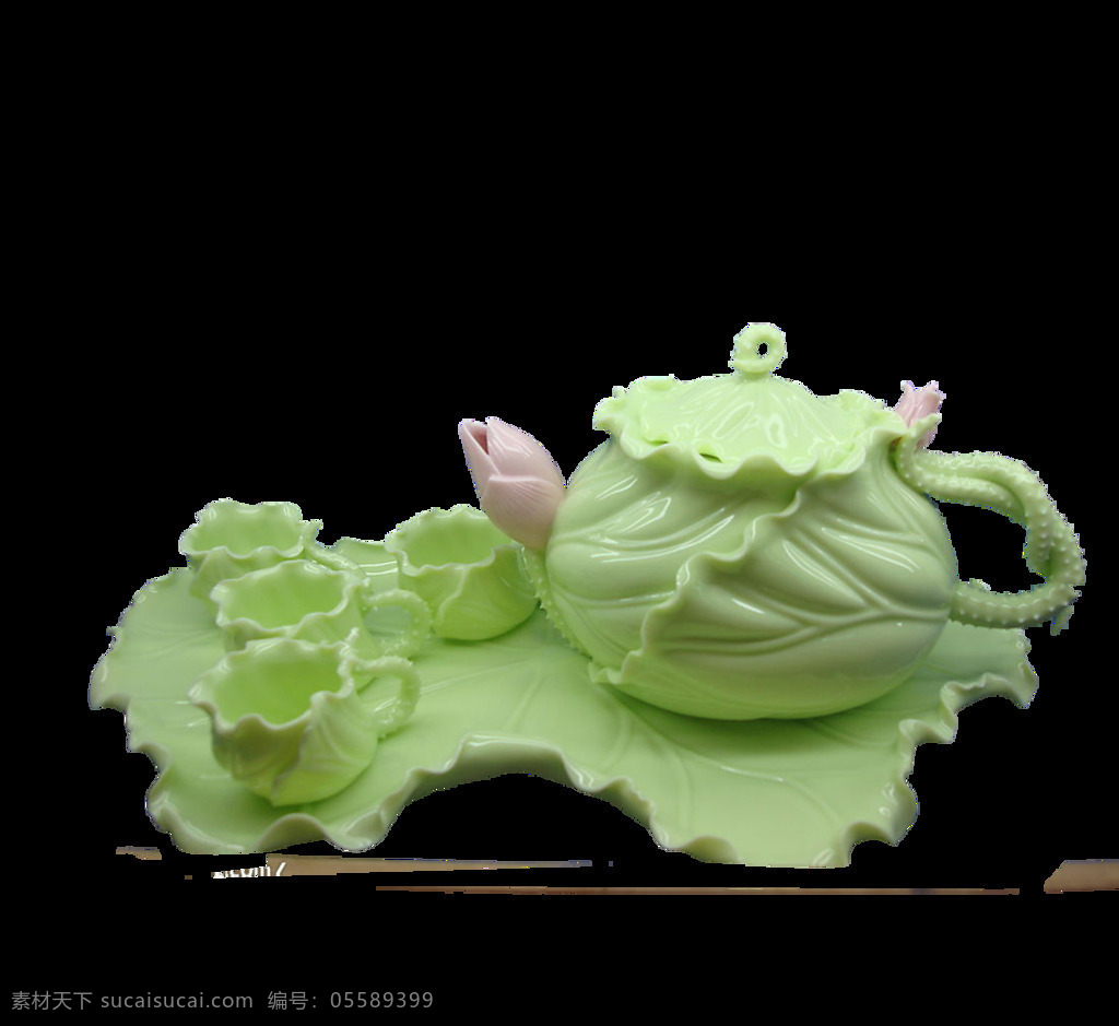 淡雅 浅绿色 茶具 产品 实物 茶杯 产品实物 绿色茶具 陶瓷茶具 雅致风格