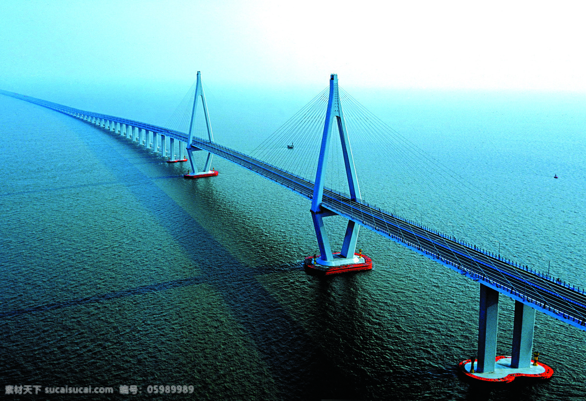 杭州跨海大桥 杭州湾 跨海 大桥 北航 道桥 大海 建筑景观 自然景观